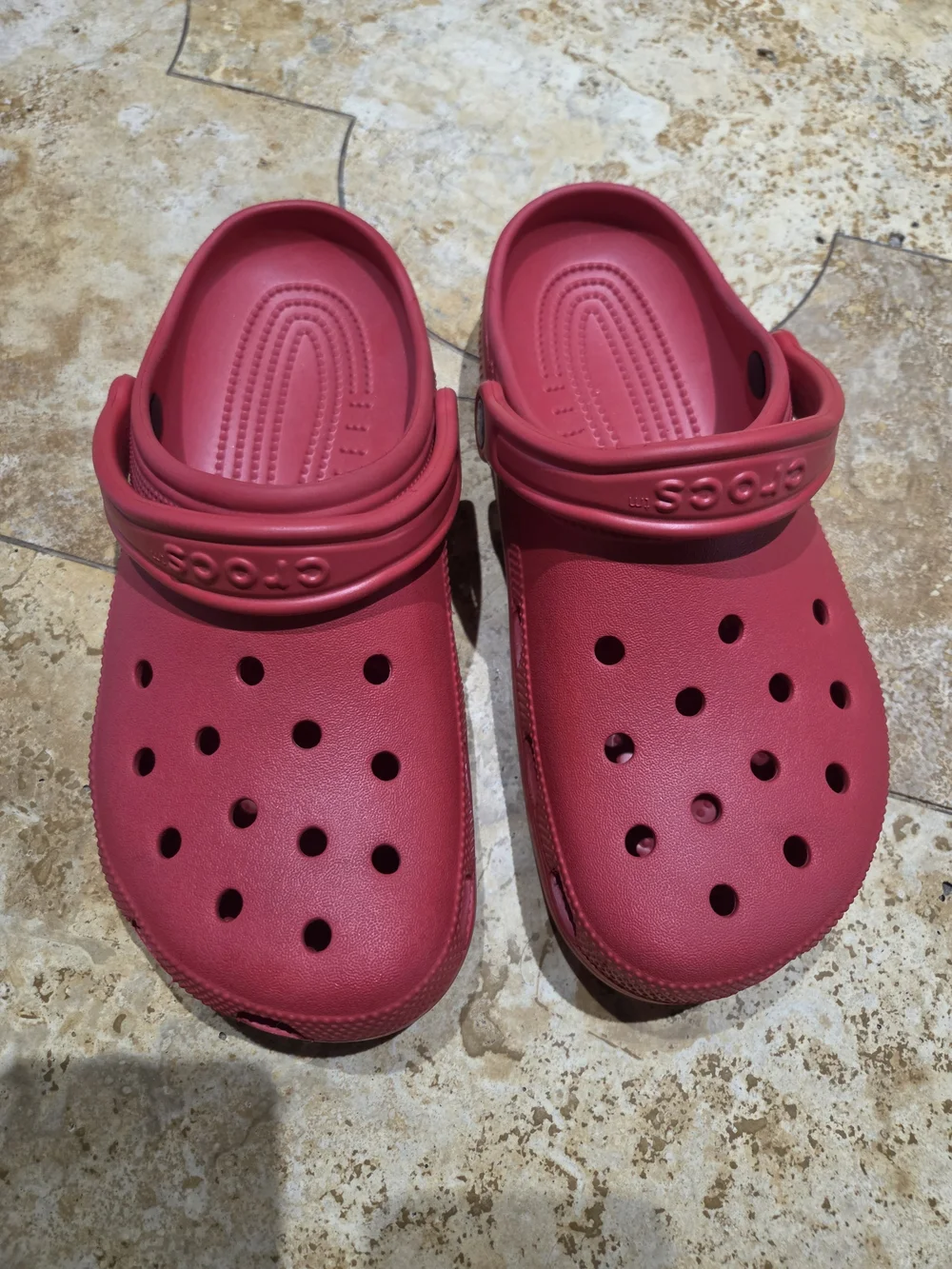 Red Crocs Size Men 8 Women 10 Shoes - Lightweight Comfort